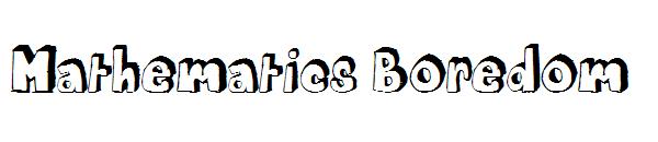 Mathematics Boredom字体