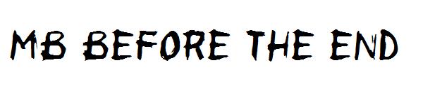 MB Before the End字体