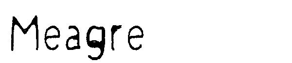 Meagre字体