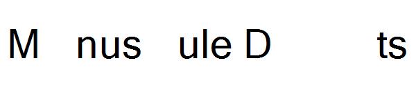 Minuscule Digits字体
