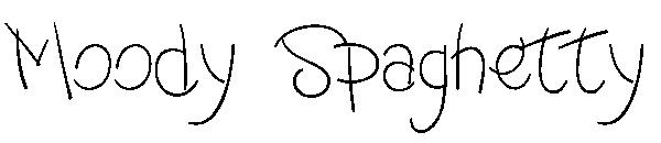 Moody Spaghetty字体