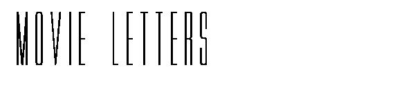 Movie Letters字体