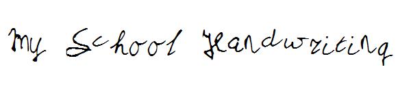 My School Handwriting字体