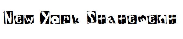New York Statement字体