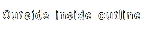 Outside inside outline字体