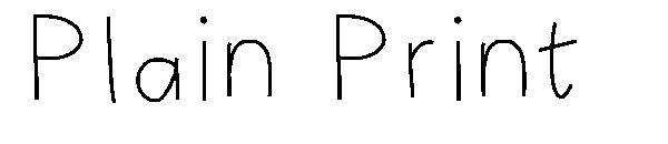 Plain Print字体