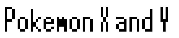Pokemon X and Y字体