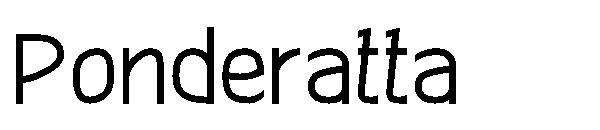 Ponderatta字体