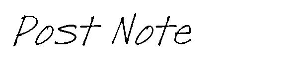 Post Note字体
