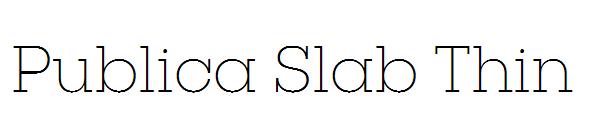 Publica Slab Thin字体