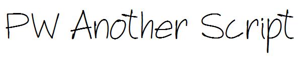 PW Another Script字体