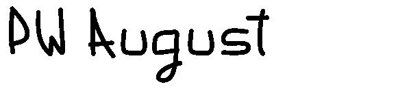 PW August字体