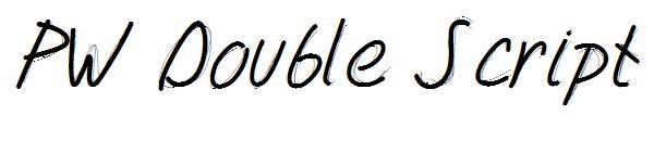 PW Double Script字体