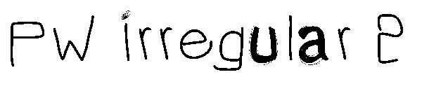 PW Irregular 2字体
