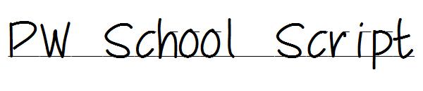 PW School Script字体