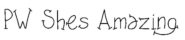 PW Shes Amazing字体