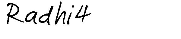 Radhi4字体