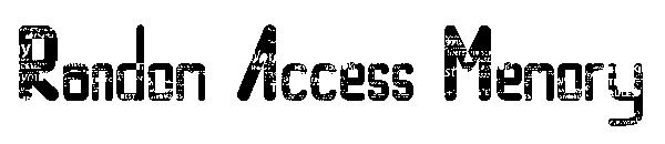 Random Access Memory字体