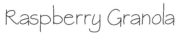 Raspberry Granola字体