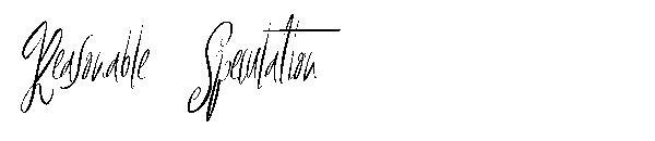 Reasonable Speculation字体