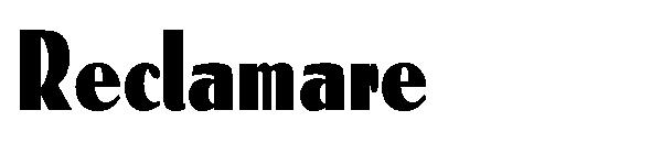 Reclamare字体