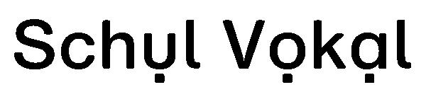 Schul Vokal字体