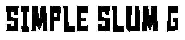 Simple Slum G字体