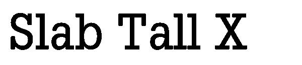 Slab Tall X字体