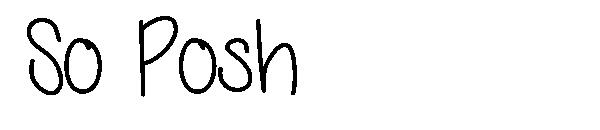 So Posh字体