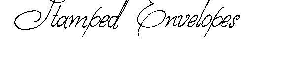 Stamped Envelopes字体