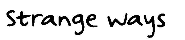Strange Ways字体