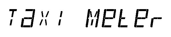 Taxi Meter字体