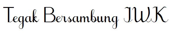 Tegak Bersambung IWK字体