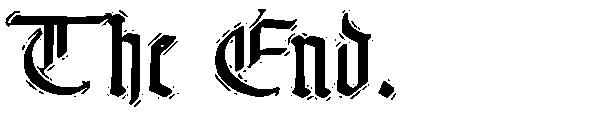 The End.字体