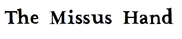 The Missus Hand字体