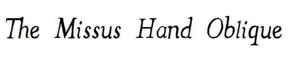 The Missus Hand Oblique字体