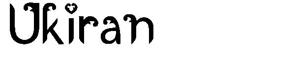 Ukiran字体