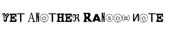 Yet Another Ransom Note字体