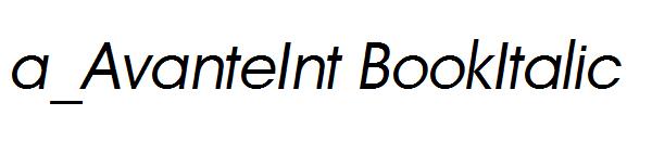 a_AvanteInt BookItalic字体