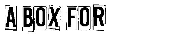 A Box For字体