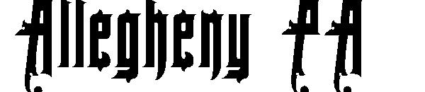Allegheny PA字体