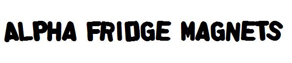 Alpha Fridge Magnets字体