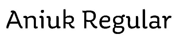 Aniuk Regular字体