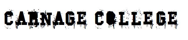 Carnage College字体