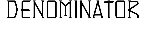 Denominator字体