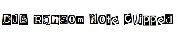DJB Ransom Note Clipped字体