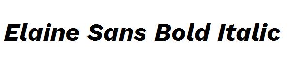 Elaine Sans Bold Italic字体