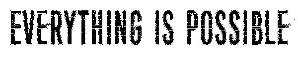 Everything is possible字体