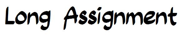 Long Assignment字体