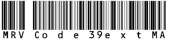 MRV Code39extMA字体